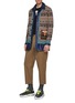 Figure View - Click To Enlarge - KOLOR - Contrast patch pocket Fair Isle jacquard cardigan