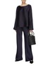 Figure View - Click To Enlarge - THE ROW - 'Gala' silk cady wide leg pants