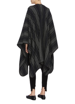 Back View - Click To Enlarge - THE ROW - 'Merlyn' stripe cashmere-silk knit cape