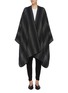 Main View - Click To Enlarge - THE ROW - 'Merlyn' stripe cashmere-silk knit cape