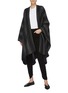 Figure View - Click To Enlarge - THE ROW - 'Merlyn' stripe cashmere-silk knit cape