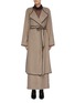 Main View - Click To Enlarge - THE ROW - 'Helga' belted contrast border cashmere coat