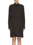 Main View - Click To Enlarge - THE ROW - 'Uri' ruched twill half-button dress