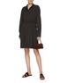 Figure View - Click To Enlarge - THE ROW - 'Uri' ruched twill half-button dress