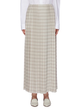 Main View - Click To Enlarge - THE ROW - 'Tulu' squiggle print pleated silk crepe skirt