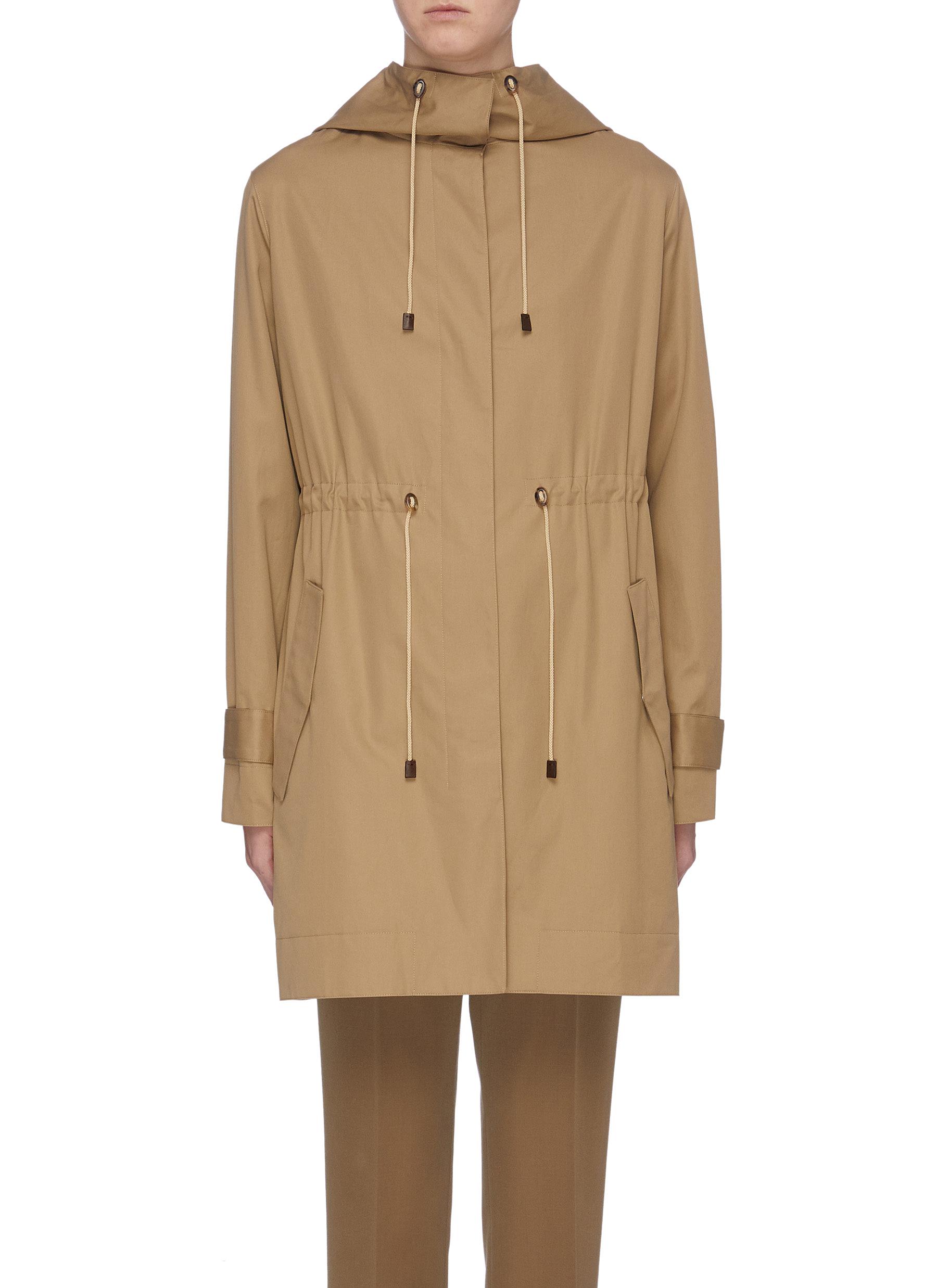 Haze hooded drawstring water-repellent twill parka by The Row