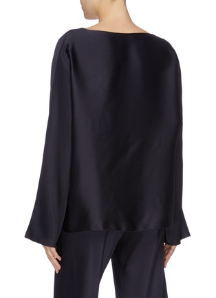 Back View - Click To Enlarge - THE ROW - 'Dylia' silk satin boat neck top