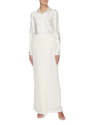 Figure View - Click To Enlarge - THE ROW - 'Sol' plissé pleated crepe skirt
