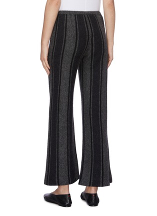 Back View - Click To Enlarge - THE ROW - 'Culotta' stripe cashmere-silk knit wide leg pants