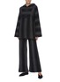 Figure View - Click To Enlarge - THE ROW - 'Culotta' stripe cashmere-silk knit wide leg pants