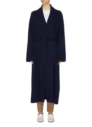 Main View - Click To Enlarge - THE ROW - 'Hera' belted Merino wool blend long cardigan