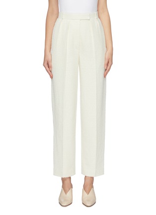 Main View - Click To Enlarge - THE ROW - 'Landeli' pleated bouclé pants
