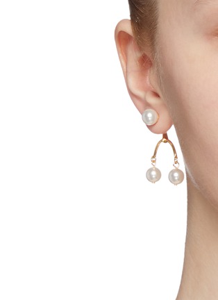 Figure View - Click To Enlarge - JOOMI LIM - Faux pearl drop chandelier earrings