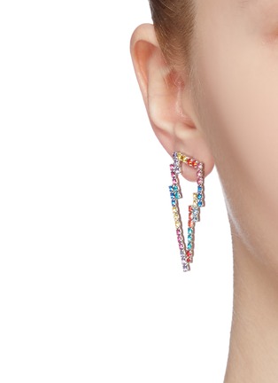 Figure View - Click To Enlarge - JOOMI LIM - Glass crystal lightning bolt earrings