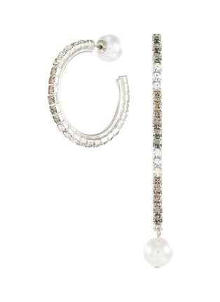 Main View - Click To Enlarge - JOOMI LIM - Faux pearl glass crystal mismatched earrings