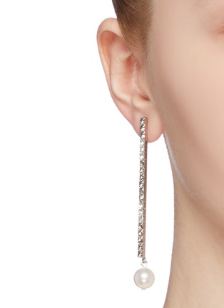 Figure View - Click To Enlarge - JOOMI LIM - Faux pearl glass crystal mismatched earrings