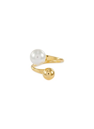Main View - Click To Enlarge - JOOMI LIM - Faux pearl sphere open ring