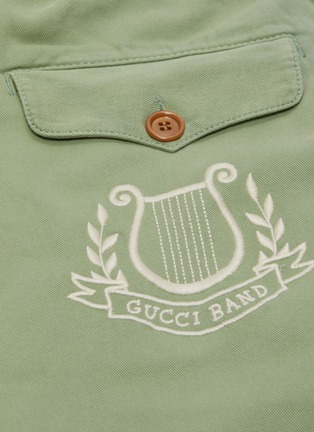  - GUCCI - 'Lyre Gucci Band' embroidered zip cuff jogging pants