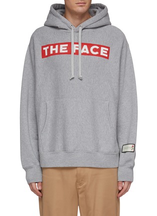 Main View - Click To Enlarge - GUCCI - 'The Face' print knit hoodie