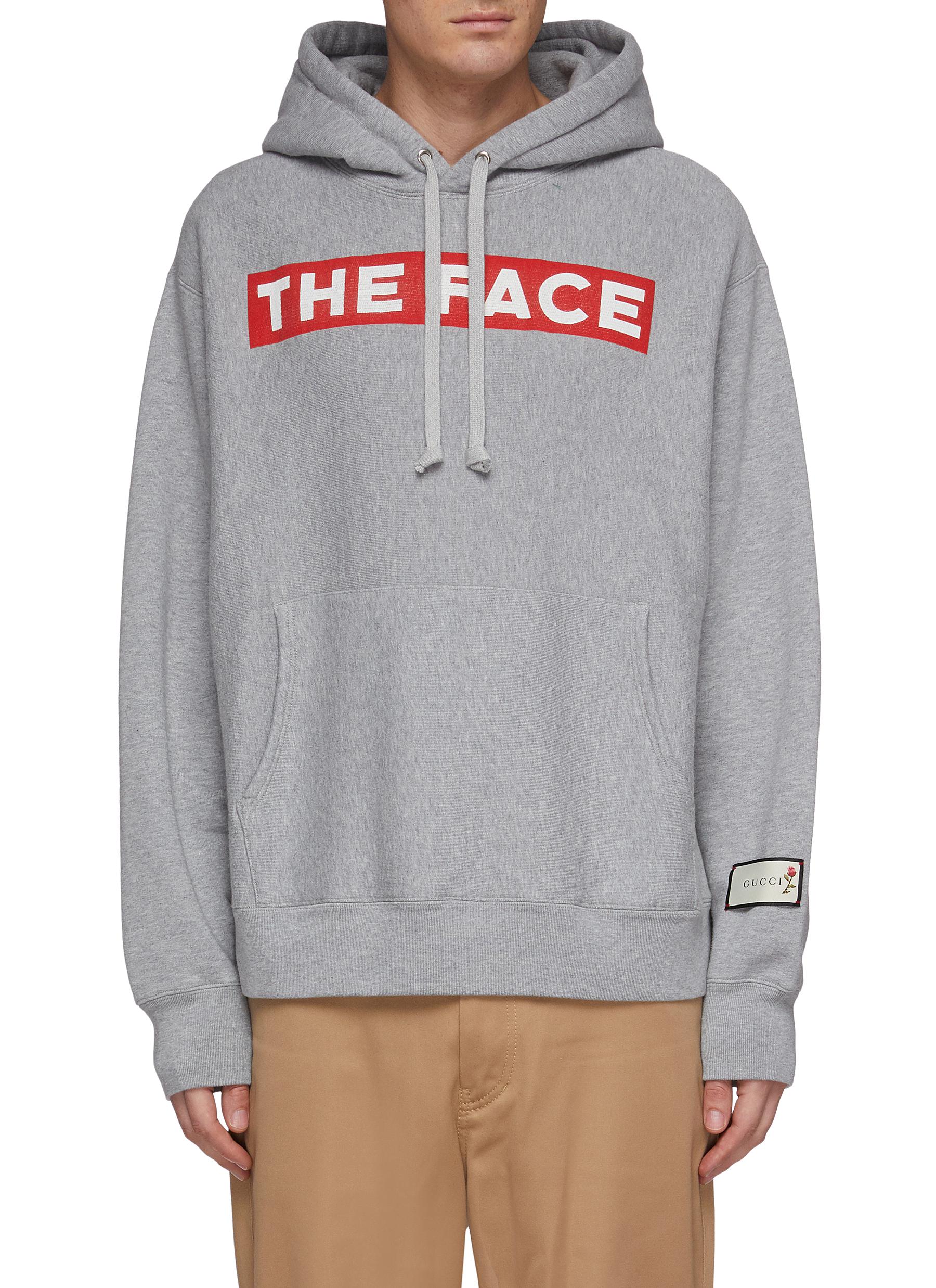 GUCCI | 'The Face' print knit hoodie 