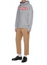 Figure View - Click To Enlarge - GUCCI - 'The Face' print knit hoodie