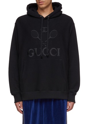 Main View - Click To Enlarge - GUCCI - 'Gucci Tennis' embroidered hoodie