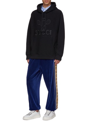 Figure View - Click To Enlarge - GUCCI - 'Gucci Tennis' embroidered hoodie