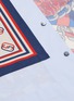  - GUCCI - GG logo lion chain silk panel Oxford bowling shirt