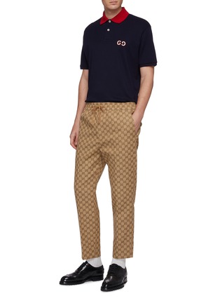 Figure View - Click To Enlarge - GUCCI - GG canvas jogging pants