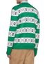 Back View - Click To Enlarge - GUCCI - 'GG Lyre' jacquard stripe wool cardigan