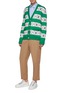 Figure View - Click To Enlarge - GUCCI - 'GG Lyre' jacquard stripe wool cardigan