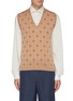 Main View - Click To Enlarge - GUCCI - Interlocking G stripe intarsia knit vest