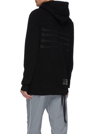 Back View - Click To Enlarge - BEN TAVERNITI UNRAVEL PROJECT  - Drawstring waist brush stroke print hoodie