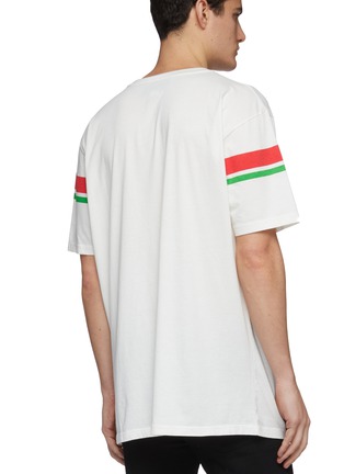 Back View - Click To Enlarge - GUCCI - GG logo stripe T-shirt