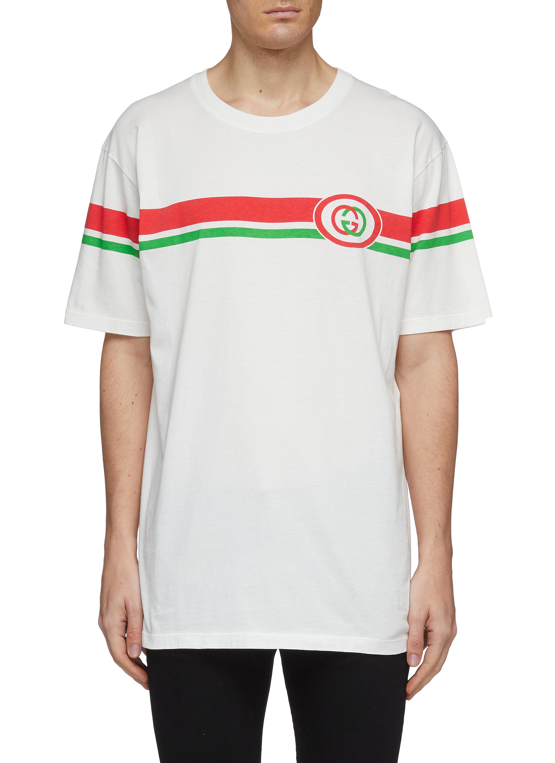 GUCCI | GG logo stripe T-shirt | Men 