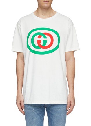 Main View - Click To Enlarge - GUCCI - GG logo print oversized T-shirt