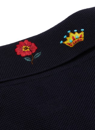  - GUCCI - Mix motif embroidered collar polo shirt