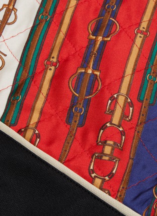  - GUCCI - Horsebit belt Web stripe quilted panel jacket