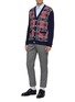 Figure View - Click To Enlarge - GUCCI - GG logo check plaid cardigan