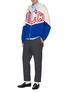 Figure View - Click To Enlarge - GUCCI - 'Gucci Game' satin patch colourblock zip hoodie