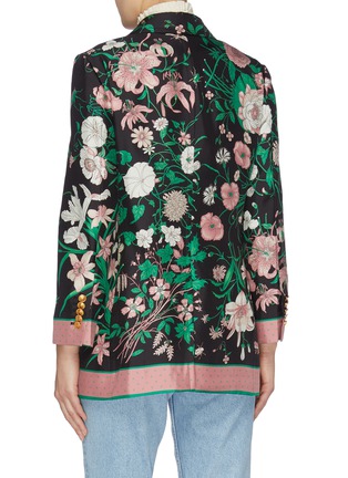 Back View - Click To Enlarge - GUCCI - Floral print silk jacket