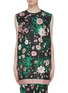 Main View - Click To Enlarge - GUCCI - Floral print silk sleeveless tunic top