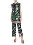 Figure View - Click To Enlarge - GUCCI - Floral print silk sleeveless tunic top