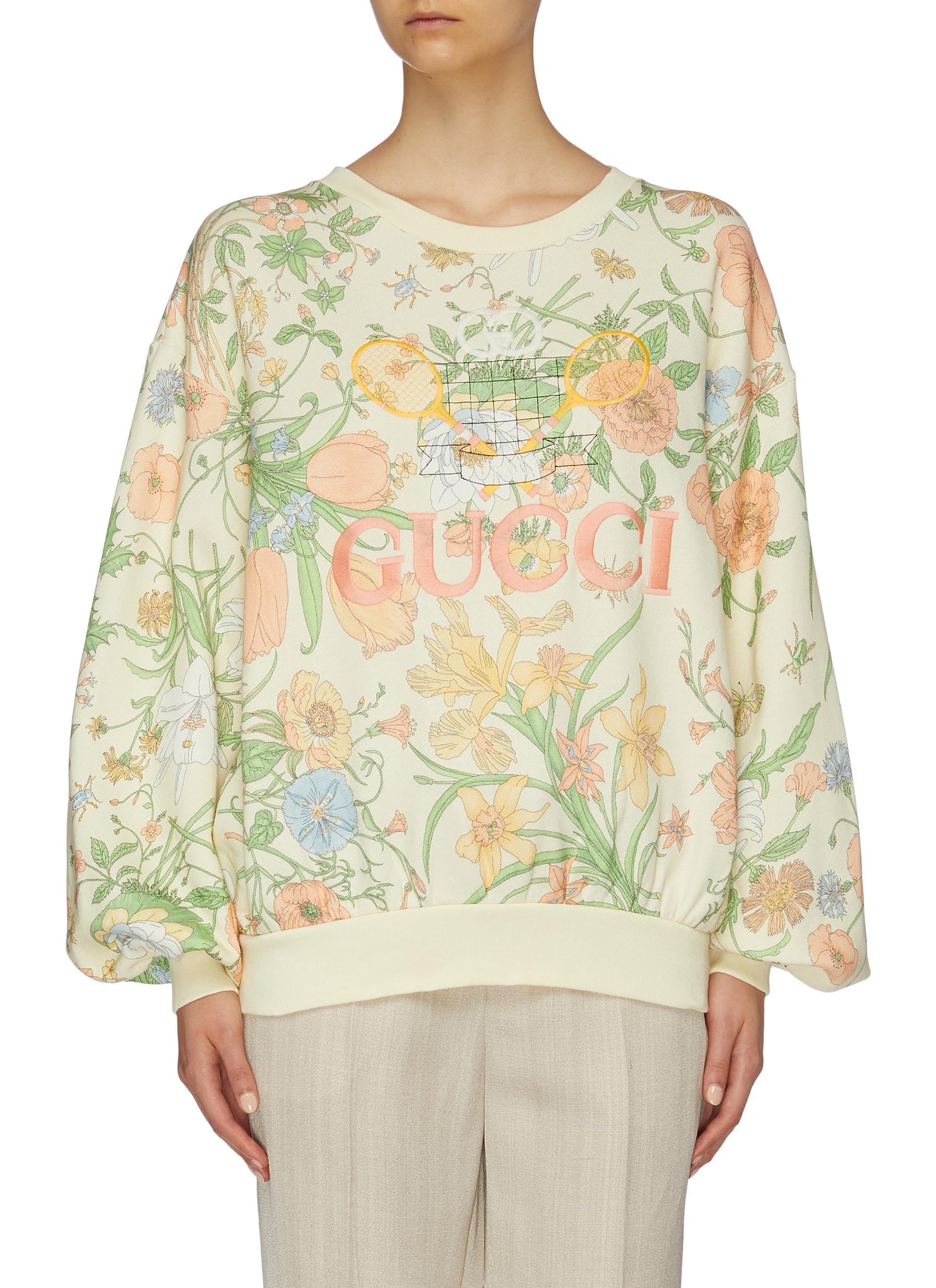 Gucci Tennis' embroidered floral print 