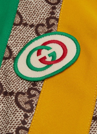  - GUCCI - Rainbow arrow 'GG' logo print bomber jacket