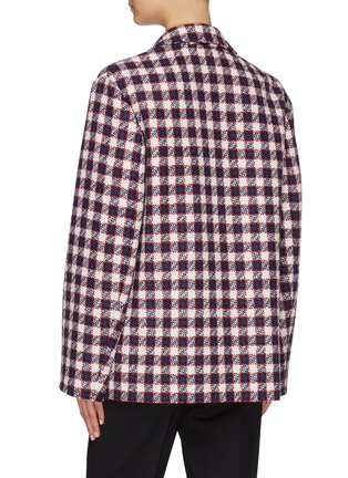 Back View - Click To Enlarge - GUCCI - Gingham check wool blend tweed jacket