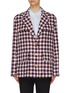 Main View - Click To Enlarge - GUCCI - Gingham check wool blend tweed jacket