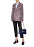 Figure View - Click To Enlarge - GUCCI - Gingham check wool blend tweed jacket