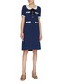 Figure View - Click To Enlarge - GUCCI - Bow Peter Pan collar tweed dress
