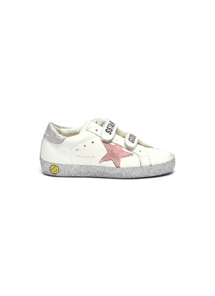 Main View - Click To Enlarge - GOLDEN GOOSE - 'Old School' glitter outsole leather toddler sneakers